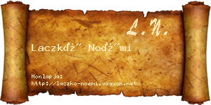 Laczkó Noémi névjegykártya